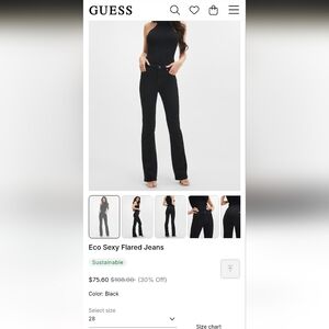 GUESS Black Denim Flare Jeans